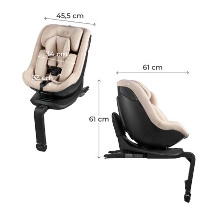 KINDERKRAFT - Παιδικό κάθισμα αυτοκινήτου I-GUARD i-Size 40-105 cm μπεζ