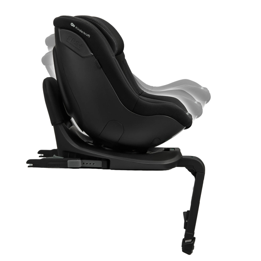 KINDERKRAFT - Παιδικό κάθισμα αυτοκινήτου I-GUARD PRO i-Size 61-105 cm με περιστρεφόμενη βάση, μαύρο