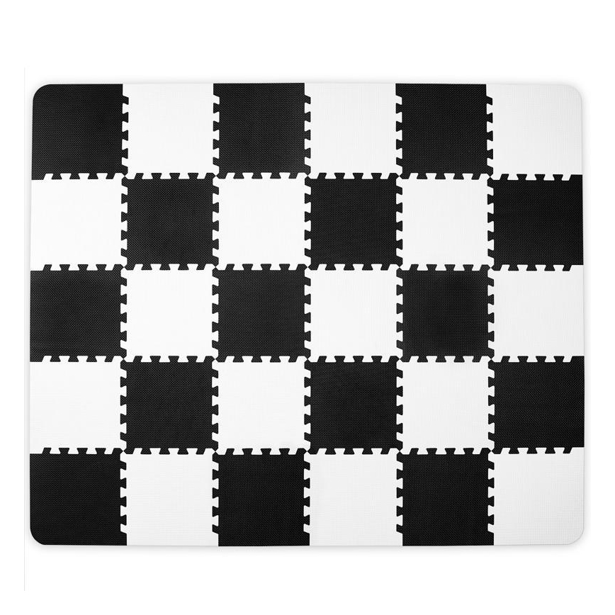 KINDERKRAFT - Παιδικό παζλ Δαπέδου LUNO 30τμχ μαύρο/λευκό