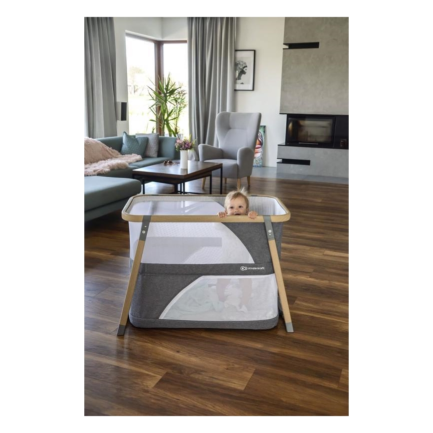 KINDERKRAFT - Παρκοκρέβατο 4σε1 SOFI γκρι