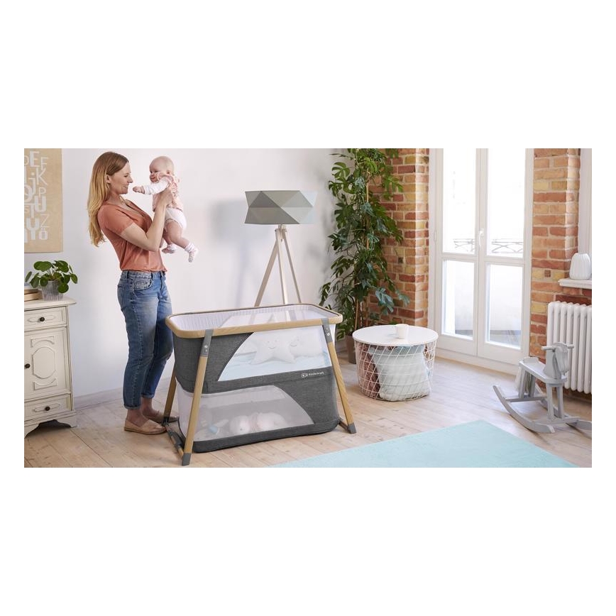 KINDERKRAFT - Παρκοκρέβατο 4σε1 SOFI γκρι