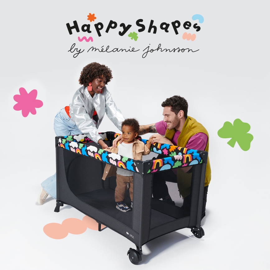 KINDERKRAFT - Παρκοκρέβατο JOY 2 Happy shapes