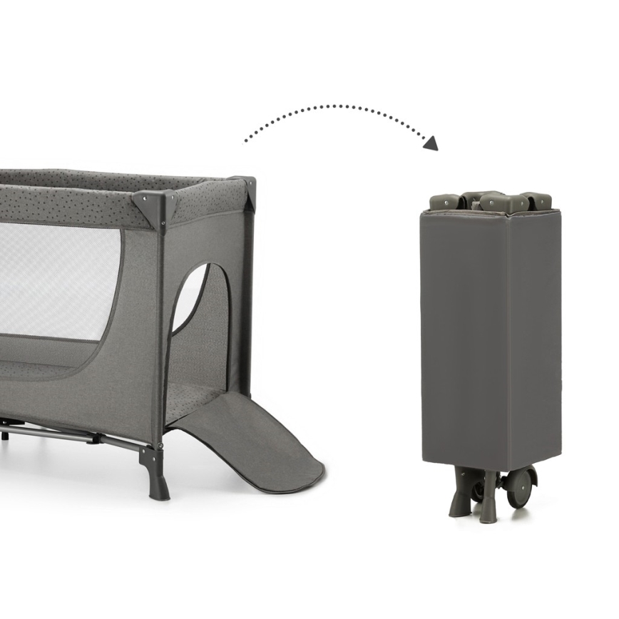 KINDERKRAFT - Παρκοκρέβατο JOY 2 γκρι