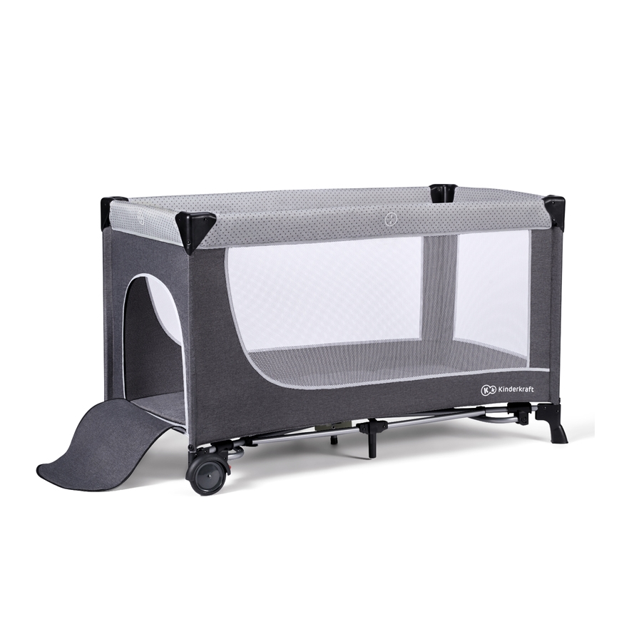 KINDERKRAFT - Παρκοκρέβατο LEODY γκρι