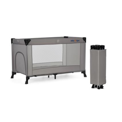 KINDERKRAFT - Παρκοκρέβατο Tiger VIKI γκρι