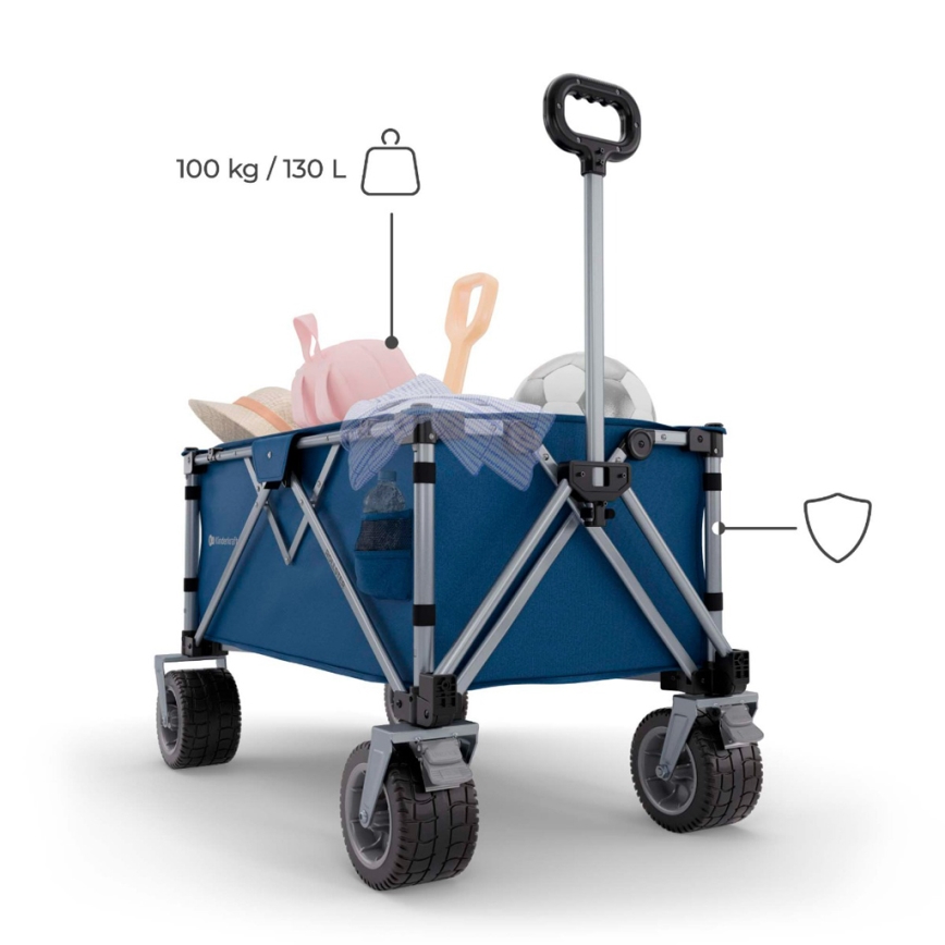 KINDERKRAFT - Πτυσσόμενο καρότσι μεταφοράς WAGON ROLLSTER μπλε