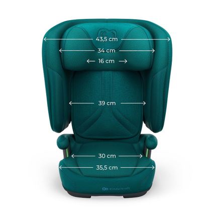 KINDERKRAFT - Πτυσσόμενο κάθισμα αυτοκινήτου UNITY 2 i-Size 100-150 cm τυρκουάζ