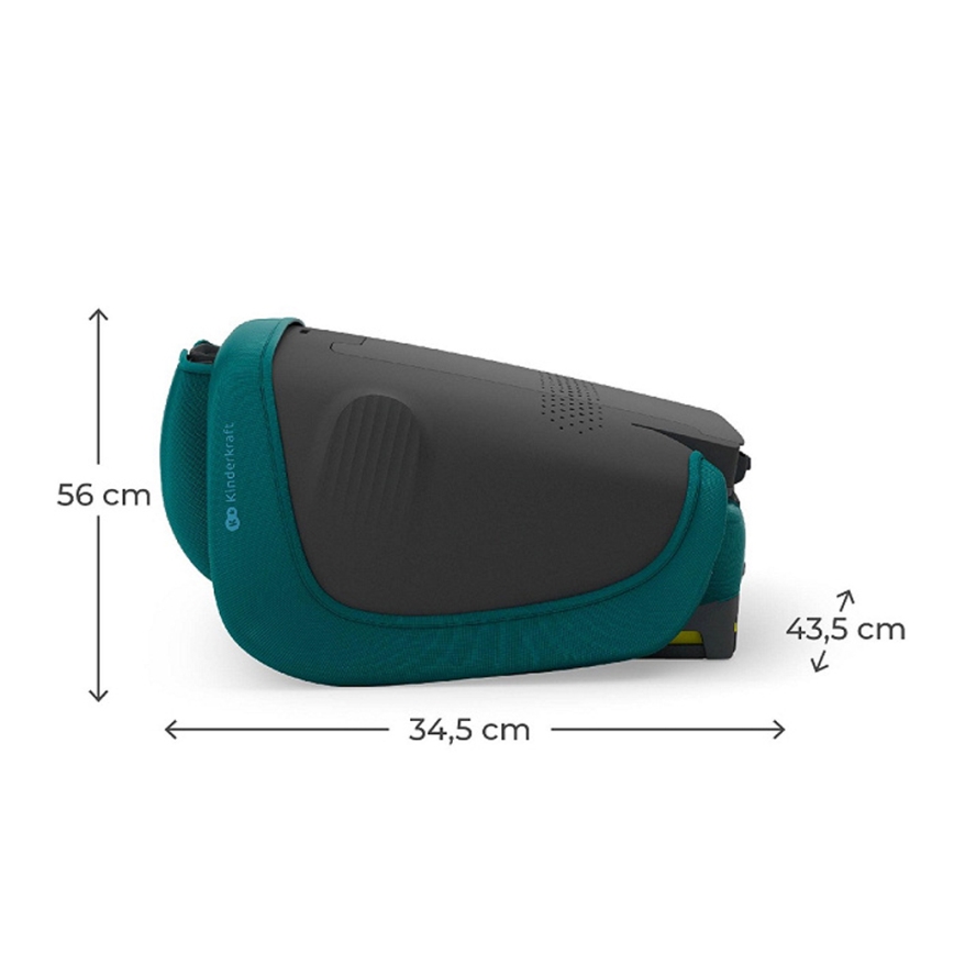 KINDERKRAFT - Πτυσσόμενο κάθισμα αυτοκινήτου UNITY 2 i-Size 100-150 cm τυρκουάζ
