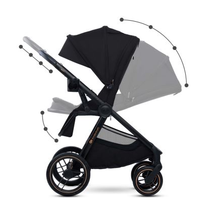 KINDERKRAFT - Πολυκαρότσι 2σε1 NEA 2 Midnight μαύρο