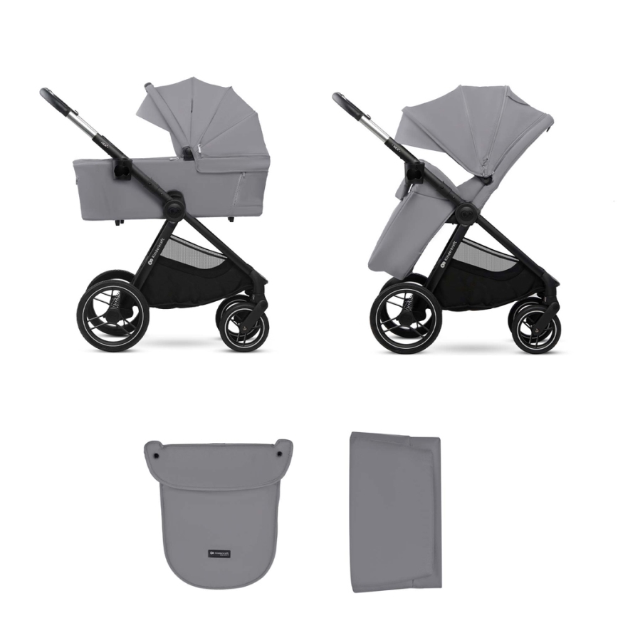 KINDERKRAFT - Πολυκαρότσι 2σε1 NEA 2 Platinum γκρι