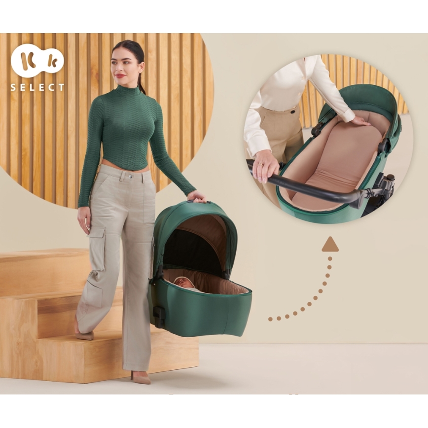 KINDERKRAFT - Πολυκαρότσι 2σε1 PRIME 2 πράσινο