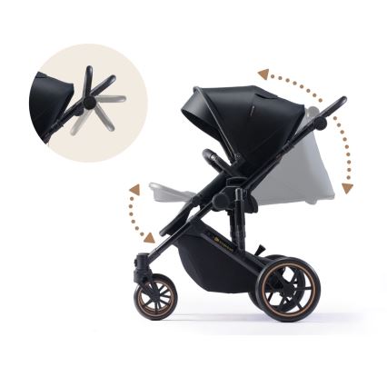 KINDERKRAFT - Πολυκαρότσι 2σε1 PRIME 2 μαύρο