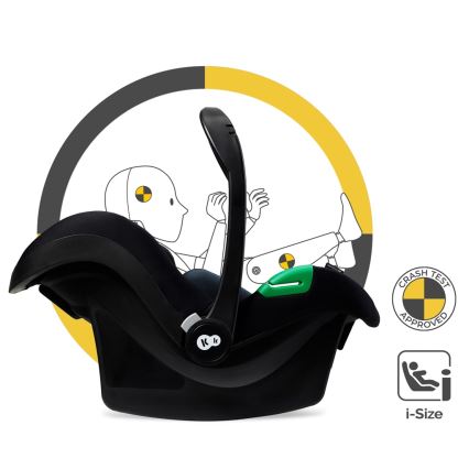 KINDERKRAFT - Πολυκαρότσι 3σε1 MOOV 2 AIR Pure μαύρο + κάθισμα αυτοκινήτου MINK PRO