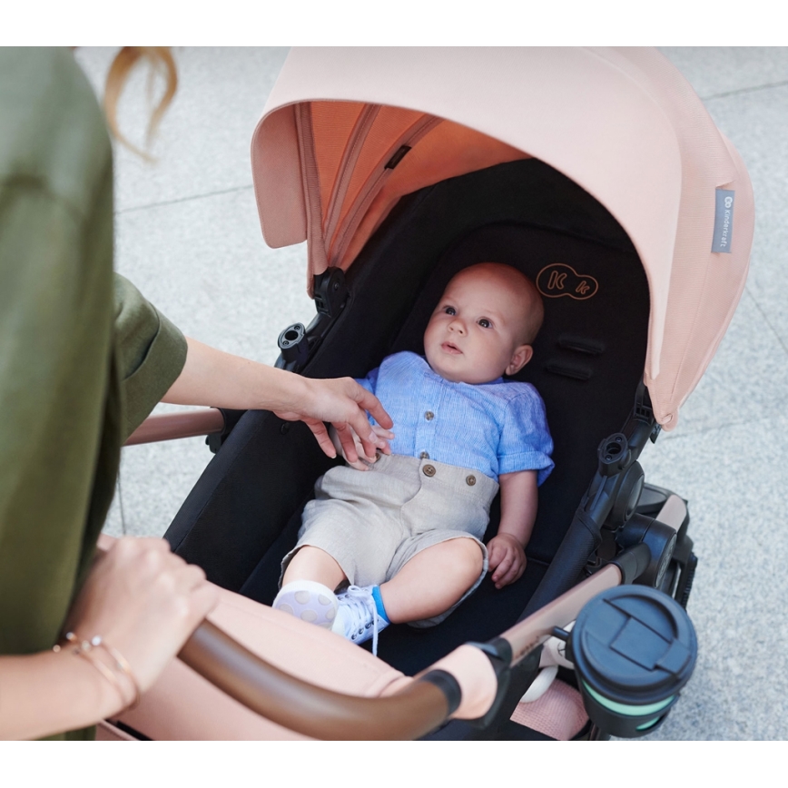 KINDERKRAFT - Πολυκαρότσι 3σε1 MOOV 2 Sand μπεζ + αυτοκίνητο seat MINK PRO