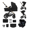 KINDERKRAFT - Πολυμορφικό καρότσι 3 σε 1 MOOV 2 XL Air Black