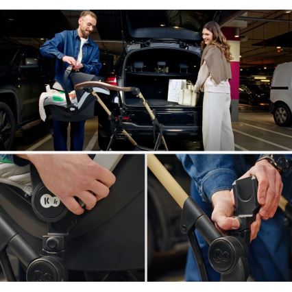 KINDERKRAFT - Πολυμορφικό καρότσι 3 σε 1 MOOV 2 XL Air Γκρι