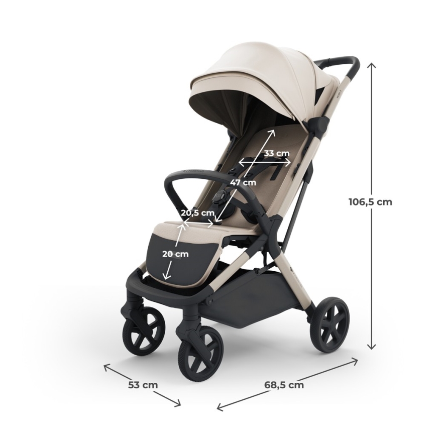 KINDERKRAFT SELECT - Αθλητικό παιδικό καρότσι NUBI 3 Sand Beige