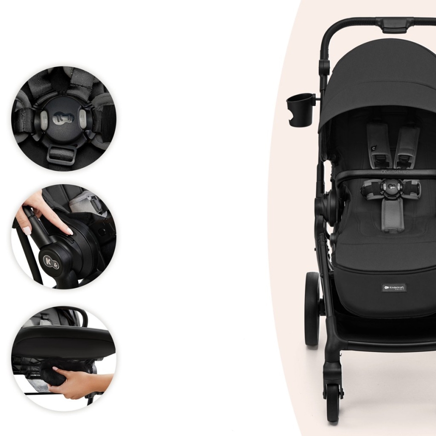 KINDERKRAFT SELECT - Αθλητικό παιδικό καρότσι YOXI Moonlight grey