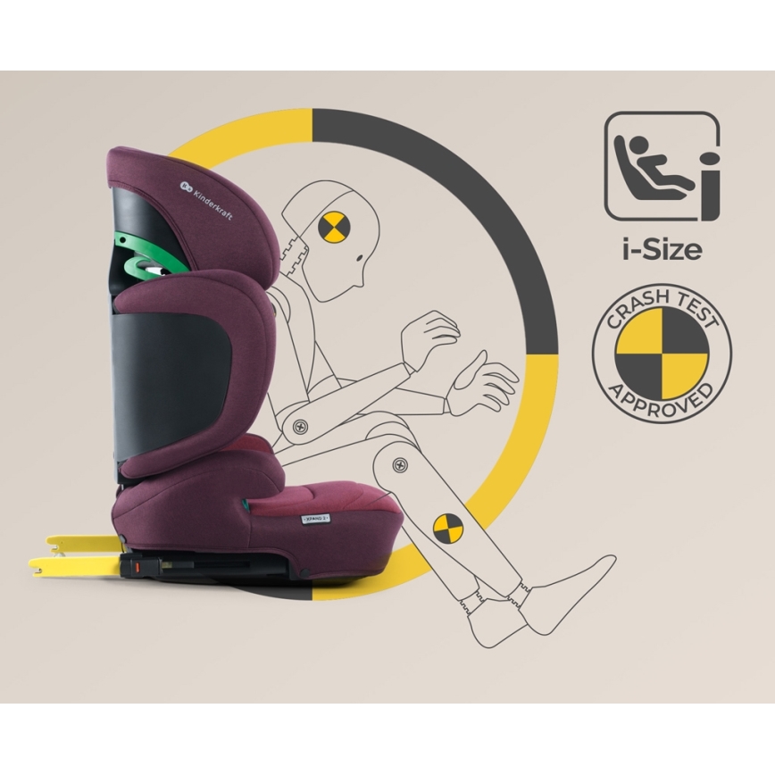 KINDERKRAFT SELECT - Κάθισμα αυτοκινήτου XPAND 2 i-Size (100-150 cm) Premium Cherry pearl