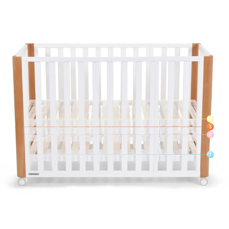 KINDERKRAFT SELECT - KOYA Premium βρεφικό κρεβάτι 4 σε 1 οξιά/πεύκο