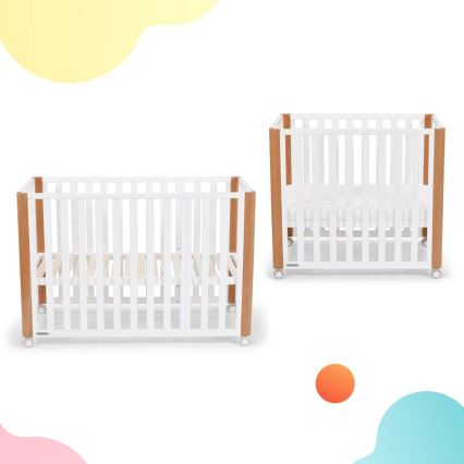 KINDERKRAFT SELECT - KOYA Premium βρεφικό κρεβάτι 4 σε 1 οξιά/πεύκο