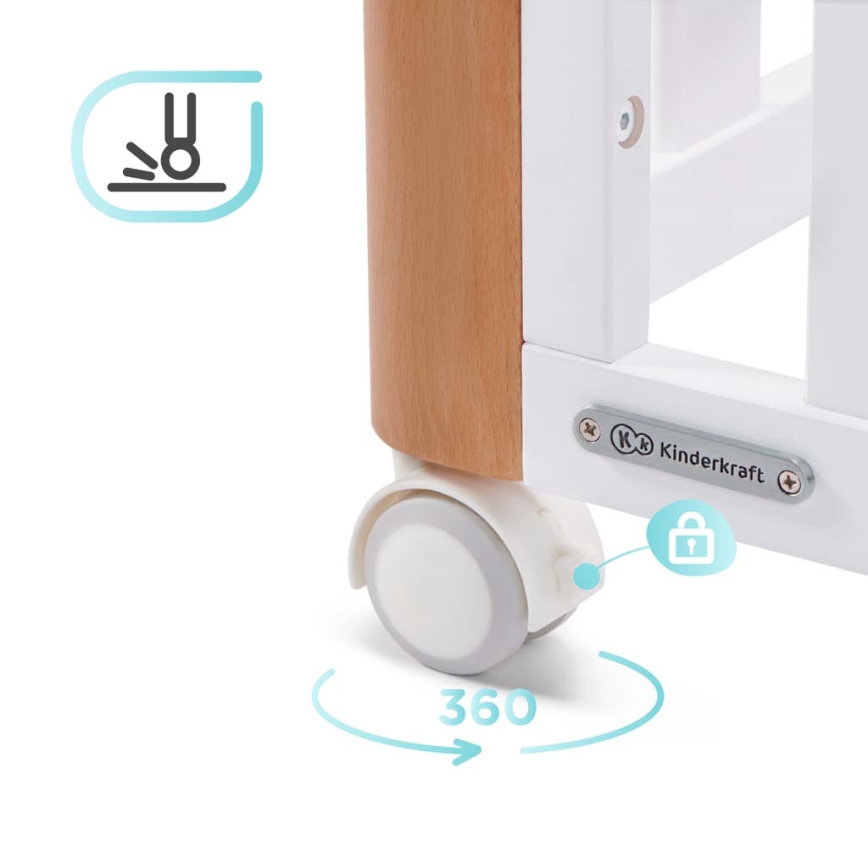 KINDERKRAFT SELECT - KOYA Premium βρεφικό κρεβάτι 4 σε 1 οξιά/πεύκο