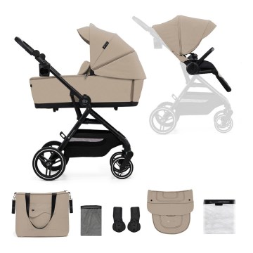 KINDERKRAFT SELECT - Συνδυασμένο καρότσι 2 σε 1 YOXI Sand beige