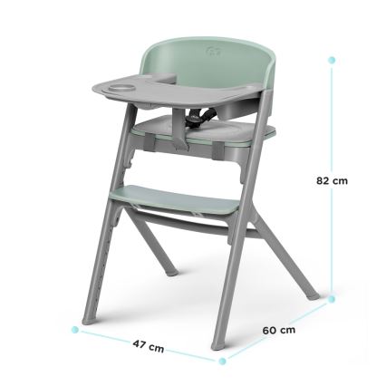 KINDERKRAFT SELECT - Παιδική καρέκλα φαγητού 3-σε-1 LIVY Premium Olive green
