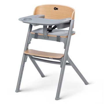 KINDERKRAFT SELECT - Παιδική καρέκλα φαγητού 3 σε 1 LIVY Premium δρυς