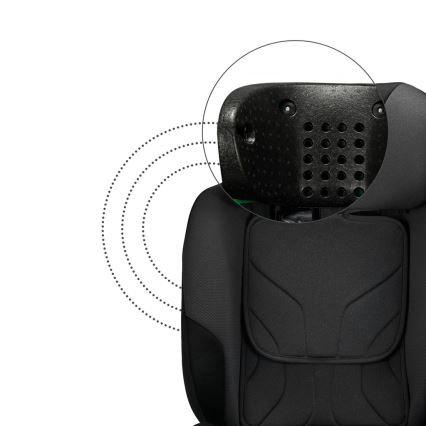 KINDERKRAFT SELECT - Παιδικό κάθισμα αυτοκινήτου I-FIX (40-150 cm) Γραφίτης μαύρο