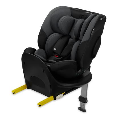 KINDERKRAFT SELECT - Παιδικό κάθισμα αυτοκινήτου με περιστρεφόμενη βάση I-FIX (40-150 cm) Γραφίτης μαύρο