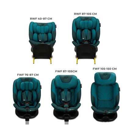 KINDERKRAFT SELECT - Παιδικό κάθισμα αυτοκινήτου με περιστρεφόμενη βάση I-FIX (40-150 cm) Harbor blue