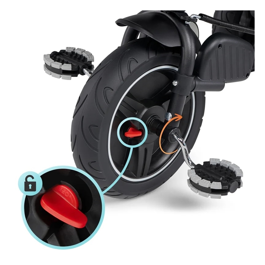 KINDERKRAFT - Παιδικό τρίκυκλο ποδήλατο 5σε1 SPINSTEP γκρι