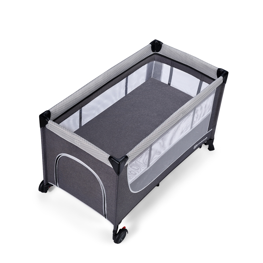 KINDERKRAFT SELECT - Παρκοκρέβατο LEODY γκρι