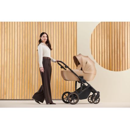 KINDERKRAFT SELECT - Πολυκαρότσι 3σε1 PRIME 2 Premium Sandrose μπεζ + κάθισμα αυτοκινήτου