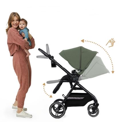 KINDERKRAFT SELECT - Αθλητικό καρότσι 2 σε 1 YOXI Mystic green