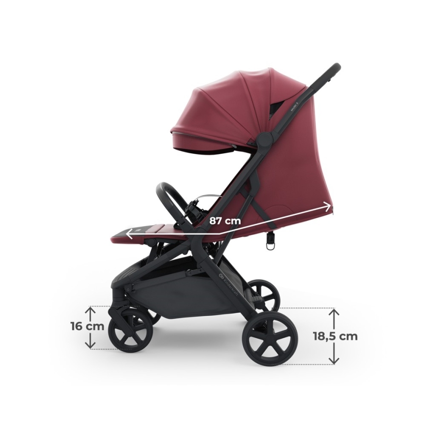 KINDERKRAFT SELECT - Αθλητικό παιδικό καρότσι NUBI 3 Dark Ruby