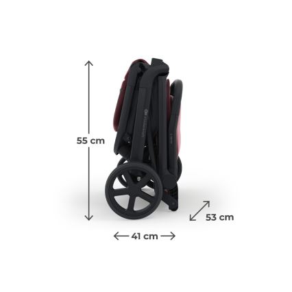 KINDERKRAFT SELECT - Αθλητικό παιδικό καρότσι NUBI 3 Dark Ruby