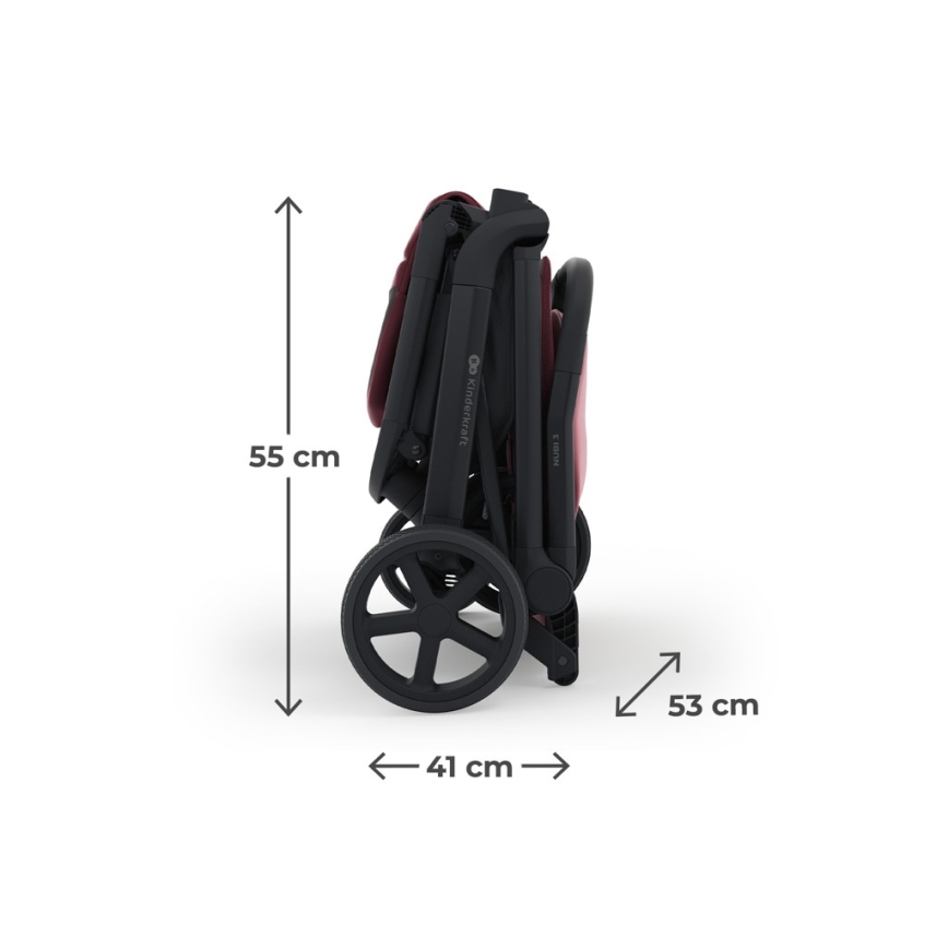 KINDERKRAFT SELECT - Αθλητικό παιδικό καρότσι NUBI 3 Dark Ruby
