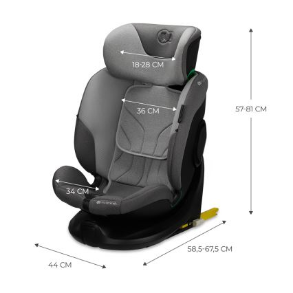 KINDERKRAFT SELECT - Κάθισμα αυτοκινήτου I-FIX (40-150 cm) Cool γκρι