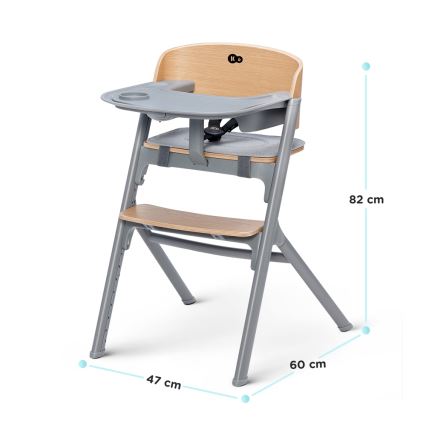 KINDERKRAFT SELECT - Καρεκλάκι φαγητού 3σε1 LIVY Premium δρυς