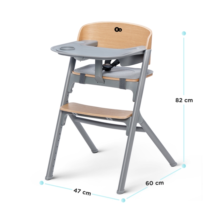 KINDERKRAFT SELECT - Καρεκλάκι φαγητού 3σε1 LIVY Premium δρυς