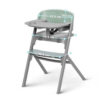 KINDERKRAFT SELECT - Καρεκλάκι φαγητού 3σε1 LIVY Premium Aster ροζ + relax CALMEE