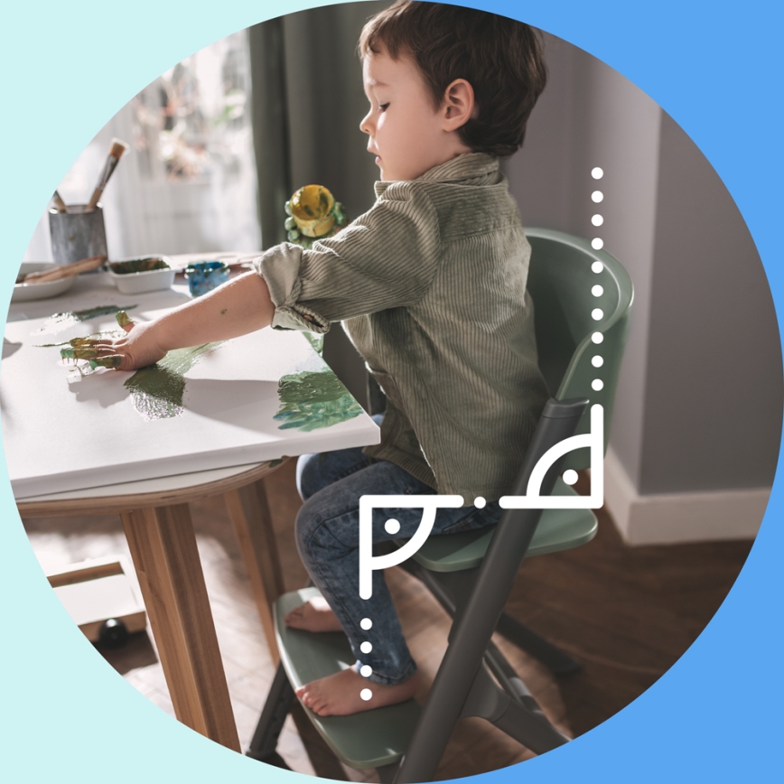 KINDERKRAFT SELECT - Καρεκλάκι φαγητού 3σε1 LIVY Premium Olive πράσινο + relax CALMEE