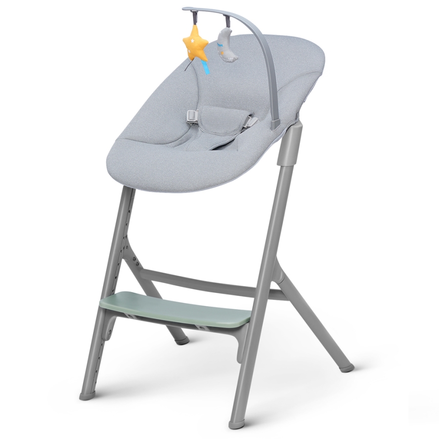 KINDERKRAFT SELECT - Καρεκλάκι φαγητού 3σε1 LIVY Premium Olive πράσινο + relax CALMEE