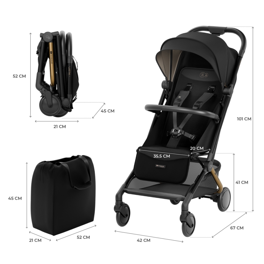 KINDERKRAFT SELECT - Καροτσάκι PILOT 2 μαύρο