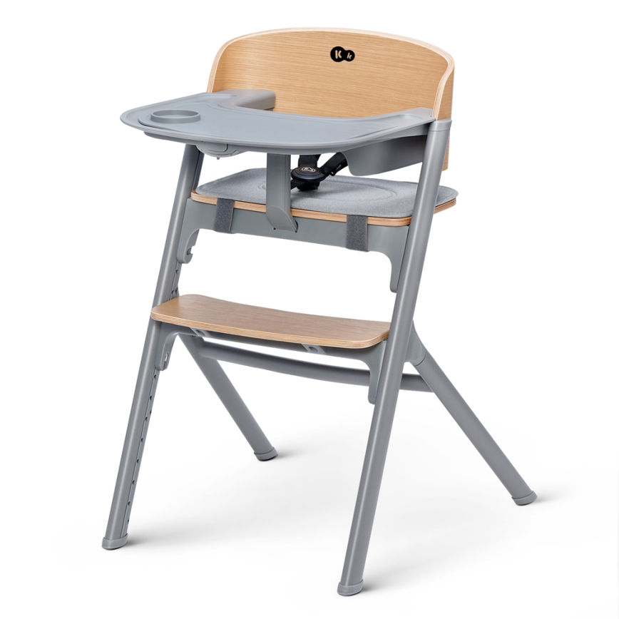KINDERKRAFT SELECT - Παιδική καρέκλα φαγητού 3 σε 1 LIVY Premium δρυς + κουνιστή πολυθρόνα CALMEE