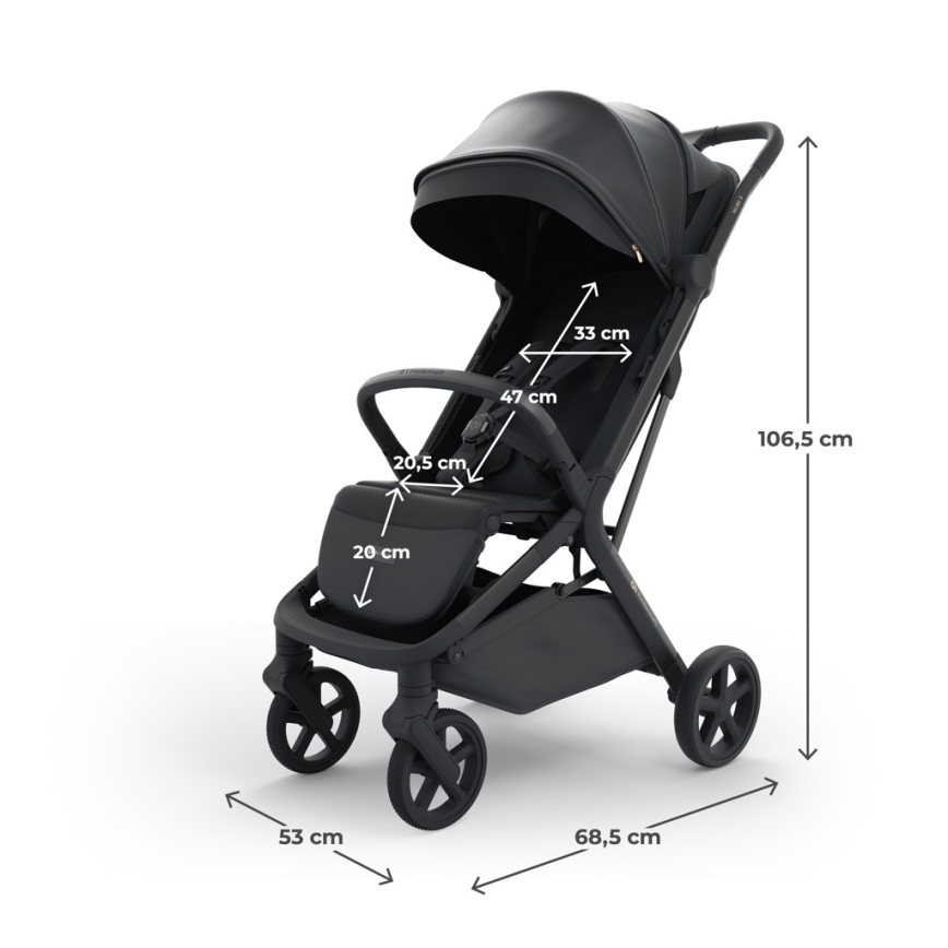 KINDERKRAFT SELECT - Παιδικό αθλητικό καρότσι NUBI 3 Midnight Black