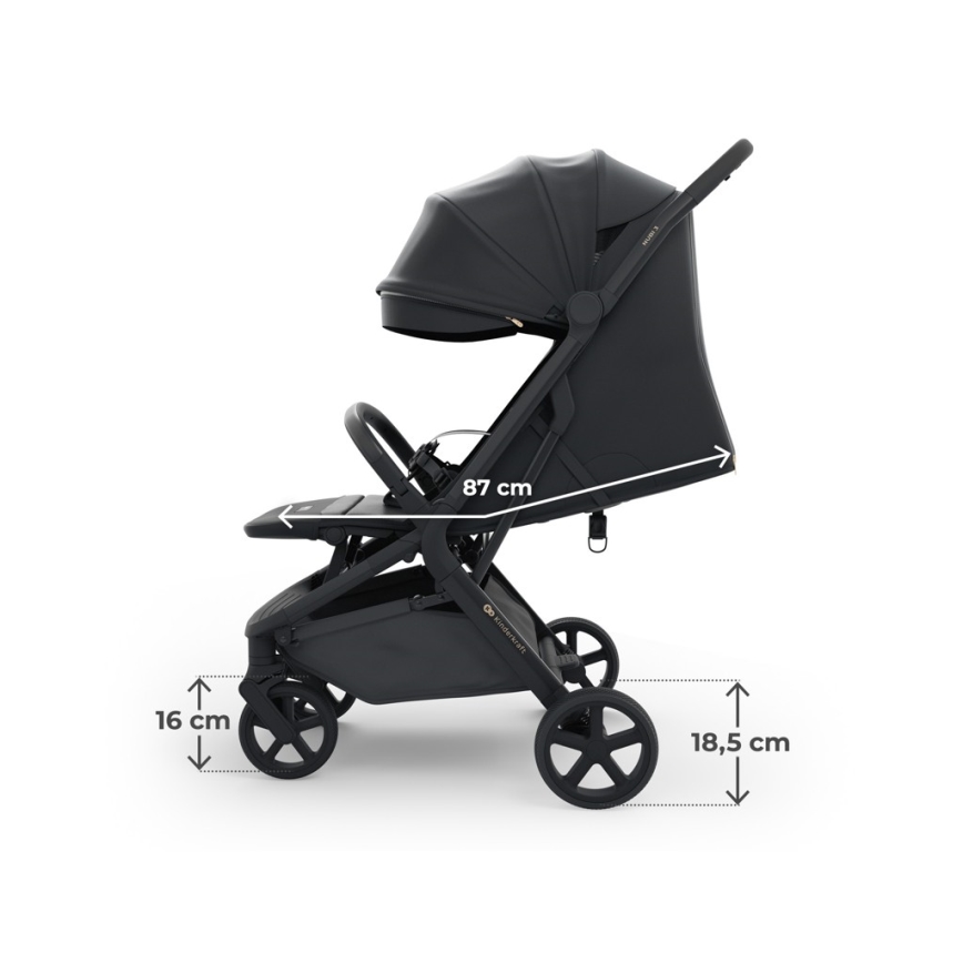 KINDERKRAFT SELECT - Παιδικό αθλητικό καρότσι NUBI 3 Midnight Black