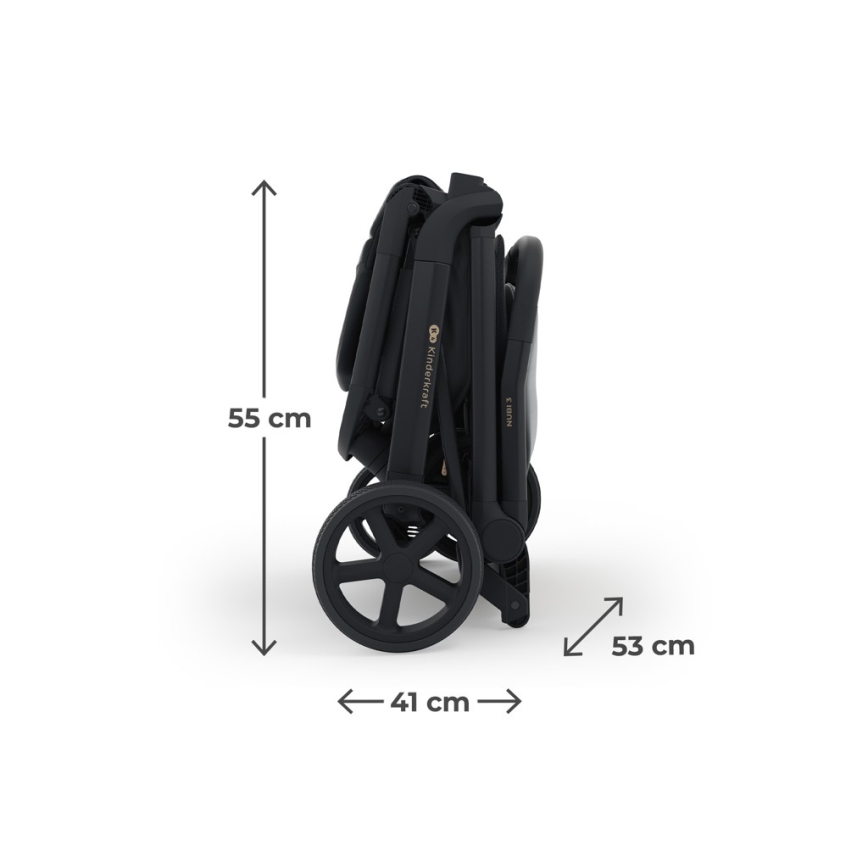 KINDERKRAFT SELECT - Παιδικό αθλητικό καρότσι NUBI 3 Midnight Black